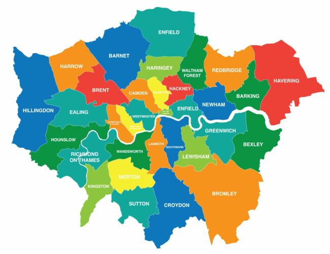 Dzielnice Londynu, czyli mapa oraz lista boroughs i neighborhoods