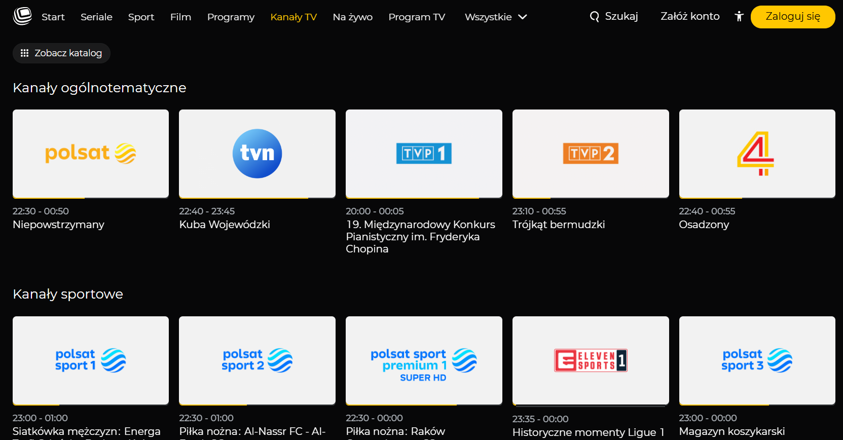 Kanały w Polsat Box GO