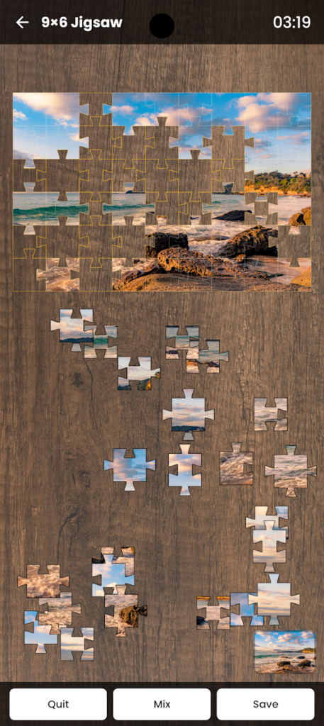 Tradycyjne puzzle na telefon