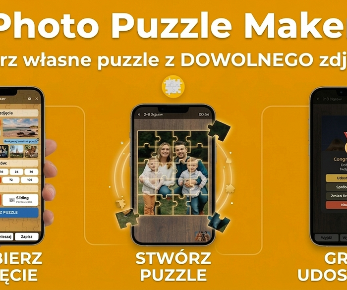 Gra na telefon do robienia puzzli z własnych zdjęć – poznaj Photo Puzzle & Jigsaw Maker by MaslonLabs