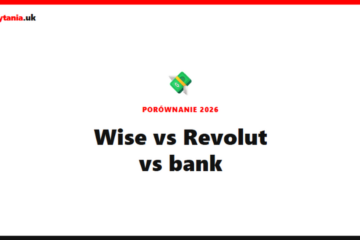 Wise vs Revolut vs bank – najtańszy sposób na przelew funtów do Polski [2026]